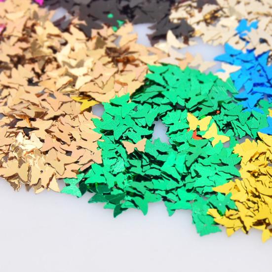 12 Grids Mirror Glitter Aluminum Foil Butterfly Nail Art Sequins Manicure Decor