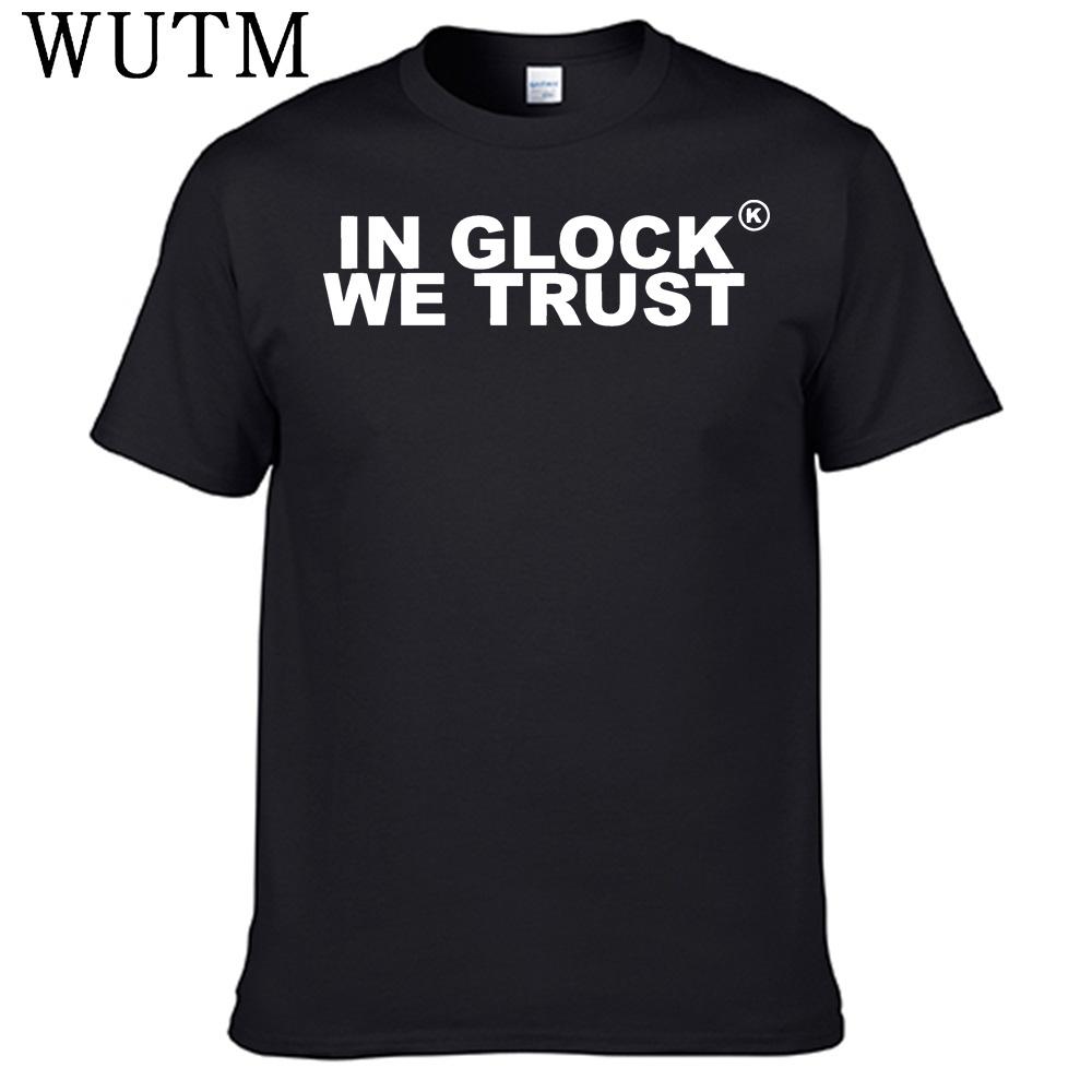 In Glock We Trust T Shirt 100% Cotton Men Shirt
