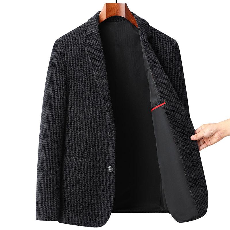 

Осенне-зимний утолщенный мужской повседневный костюм молодежный приталенный не требующий глажки мужской пиджак XXXXL