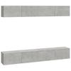 Vidaxl Szafki Ścienne Pod Tv, 4 Szt., Betonowa Szarość, 100X30X30 Cm