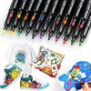 12 Colors Fabric Markers Permanent Fabric Paint Markers Pen Assorted Colors, Marker for Clothes, Textile Markers for T Shirts