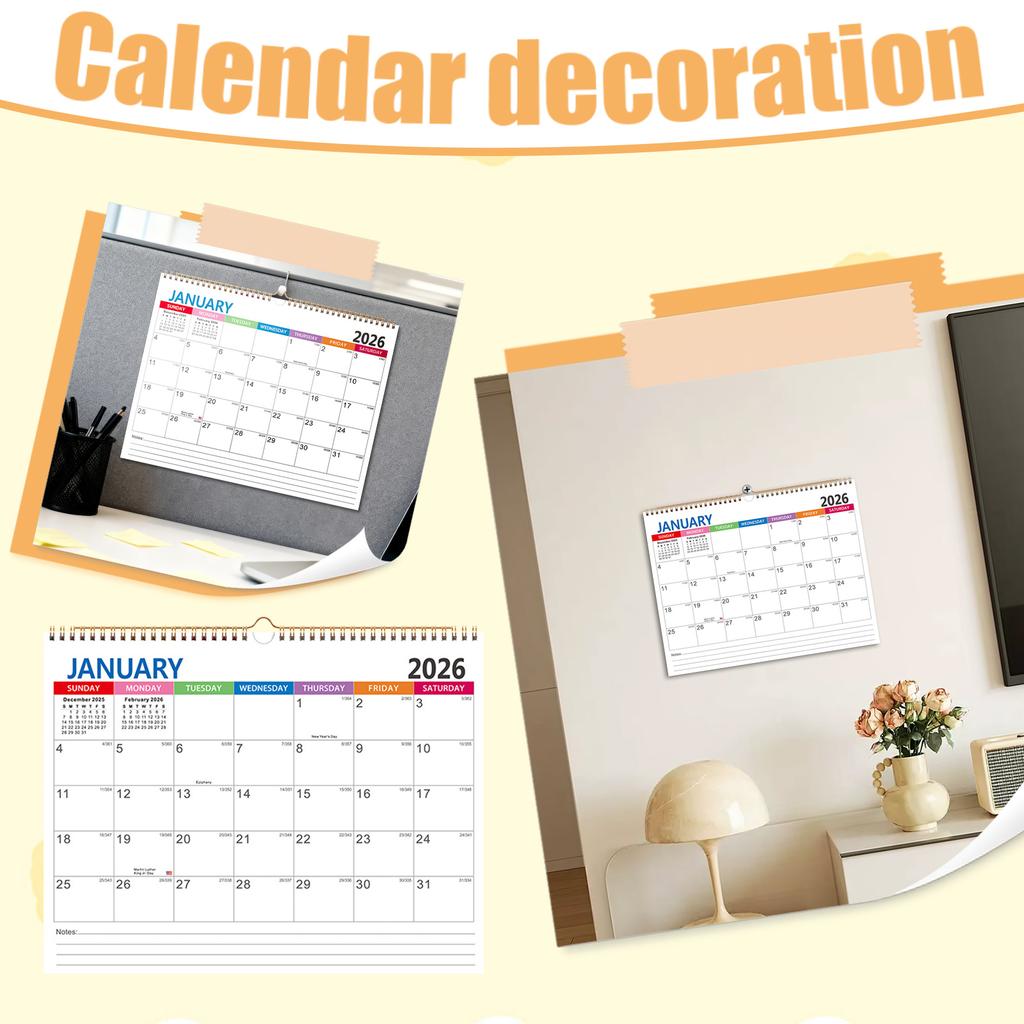 Loose-leaf English Calendar, Holiday Check-in Calendar
