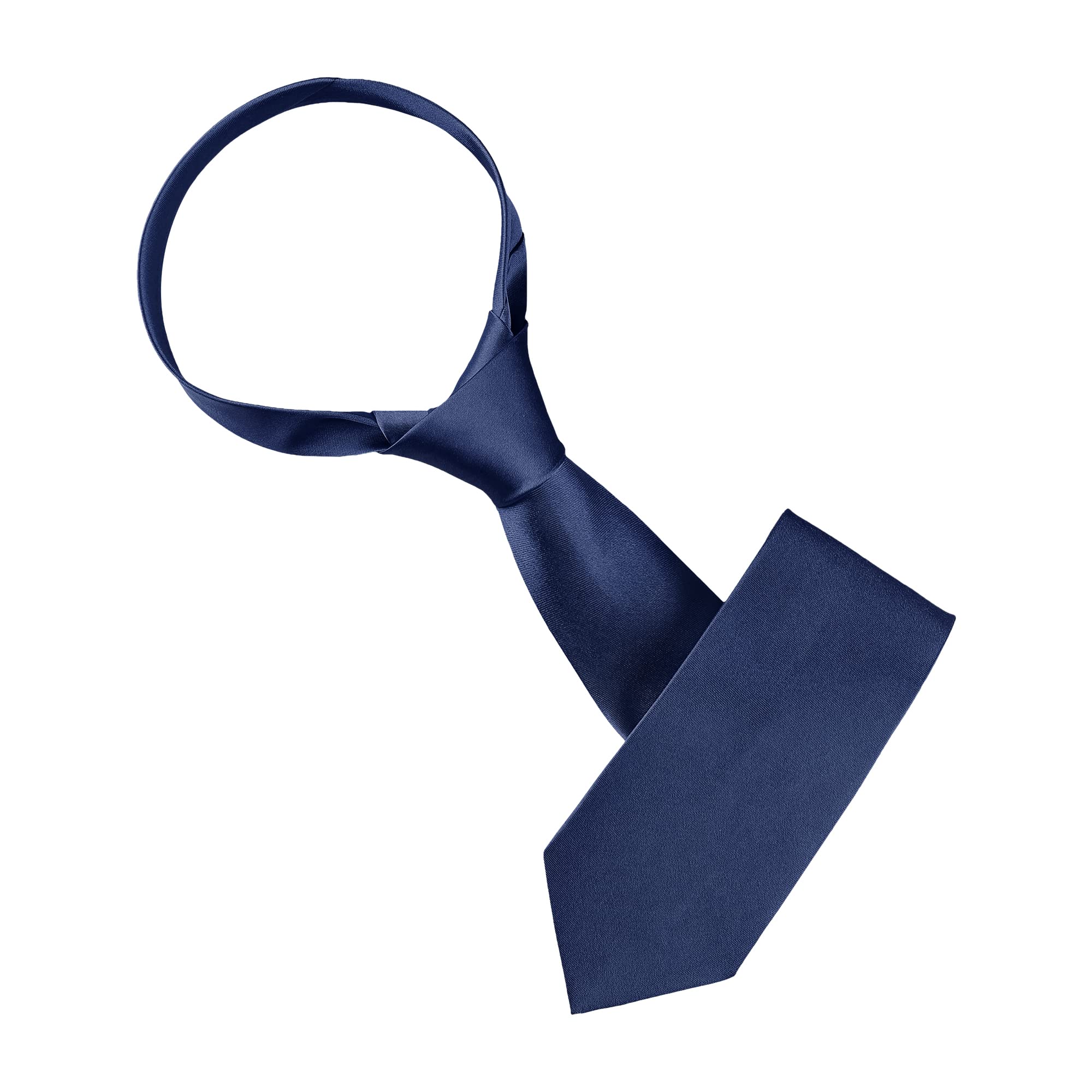 

[Allegra K] Plain Tie, Regular Tie, 8cm, Glossy, Formal, Casual, Business, Wedding, Men s, Navy Blue, 8cm