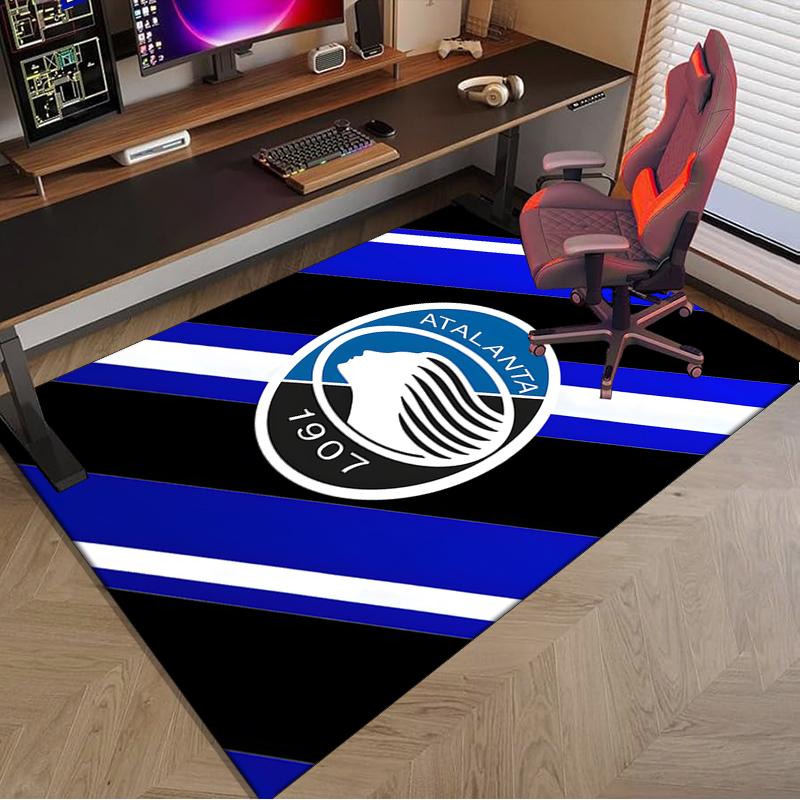1PC Football Atalanta Rug Game Carpet, Floor Mat for Bedroom Living Room Entryway Rug, Home Decor Idea Gift for Christmas Birthday