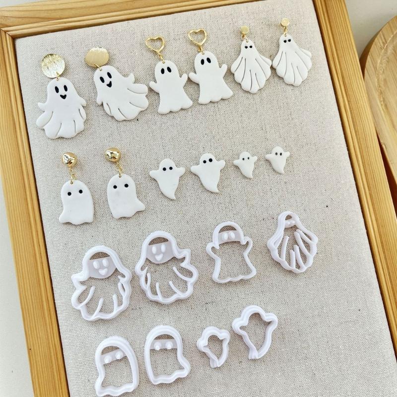 Halloween Themed Clay Cutter Clay Earring Cutter Set for Earrings Making, Clay Earring Cutter Tool for Jewelry Making