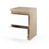 Nightstand Sonoma Oak White 30 CM 2S Bedside Table Bedroom Furniture