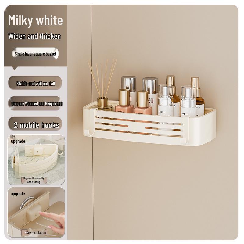 No-Drill Wall-Mounted Shower Corner Storage Rack