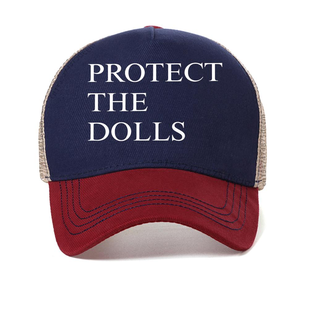 

Protect The Dolls baseball cap Men Women Print Pride Human Rights casual caps outdoor casual mesh trucker hat cool Snapback hats Adjustable красный