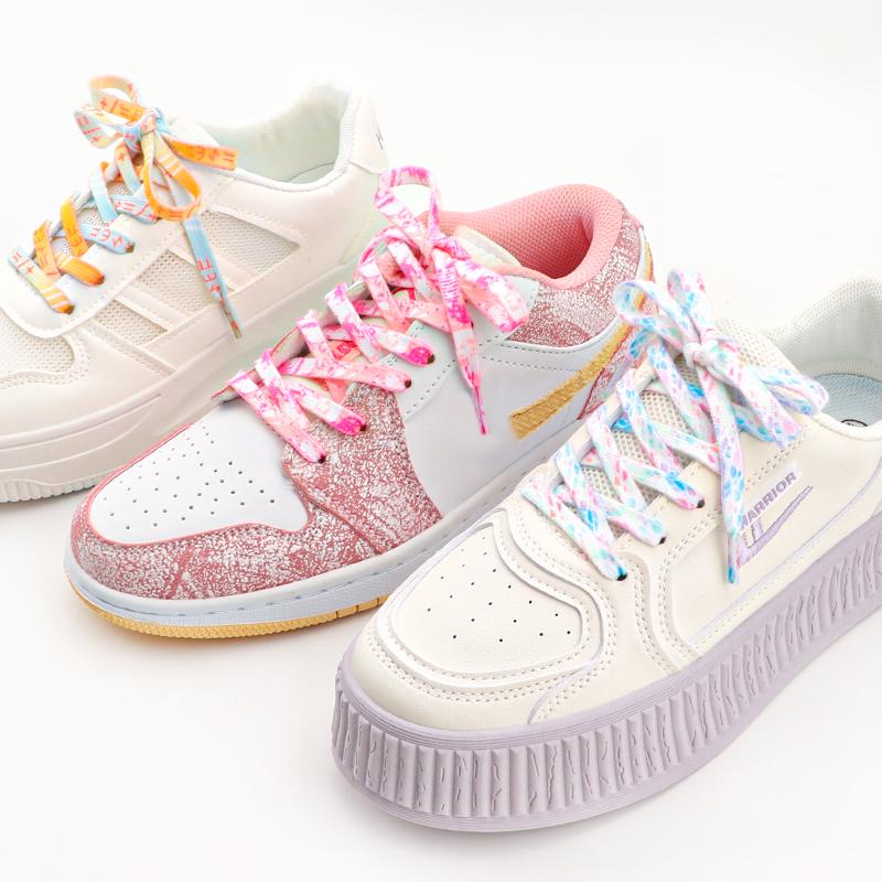 Lacci piatti per sneakers Tie-dye arcobaleno Lacci per scarpe personalizzati Lacci per scarpe da ginnastica Lacci per scarpe sportive Scarpe in tela AF1 Lacci per scarpe