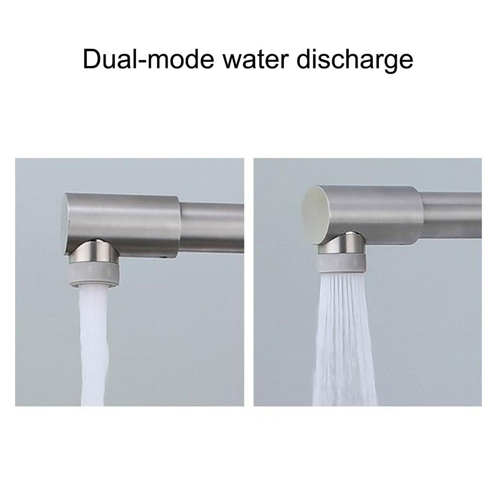 Adjust Swing Arm Faucet Wall Mounted Installation Rustproof Metal Extended Sprays Head Rotation Water Tap