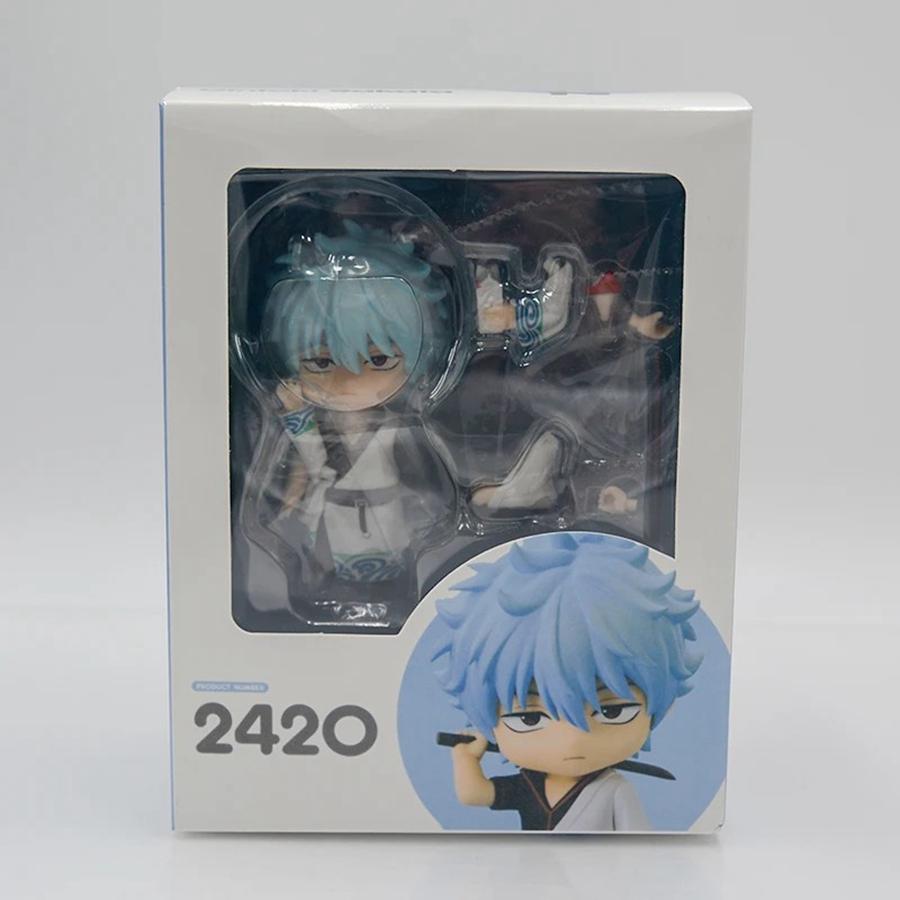 

10cm Gintama Anime Figure #2420 Sakata Gintoki Action Figure Humorous Man Figurine PVC Collection Model Doll Toys Birthday Gifts