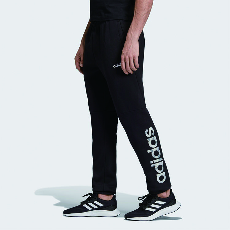 Adidas Essentials Camo Linear Pants Men Bottoms Black EI9747