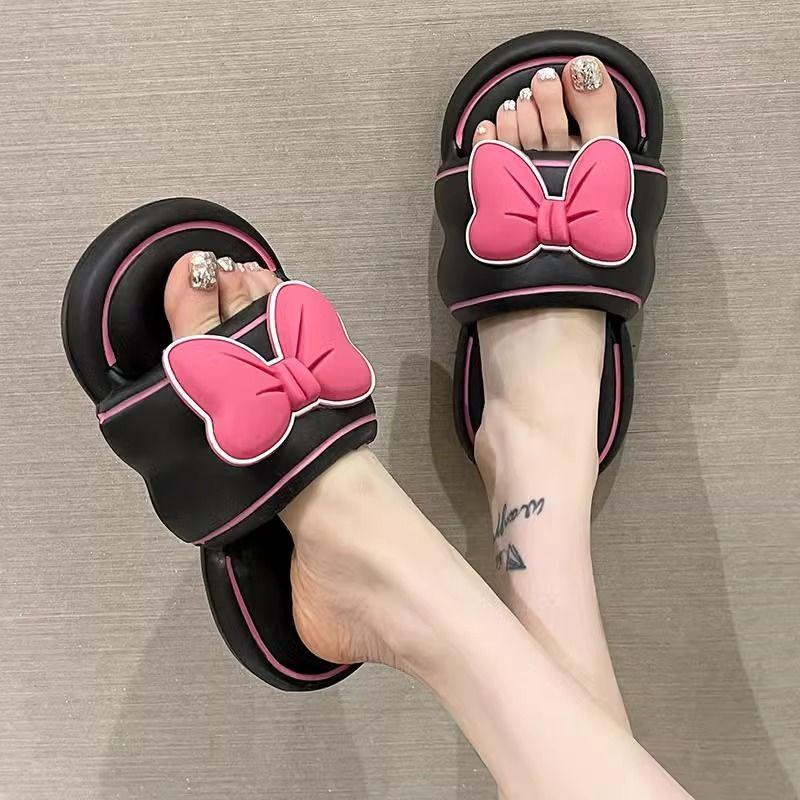 Summer Bow Flip Flops Women Soft Slippers Non Slip Indoor Outdoor Fashion Sandals