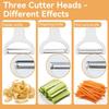 Peeler, Handheld Vegetable Peeler Set with 3 Interchangeable Blade Heads USB Rechargeable Veggie Fruit Peeler