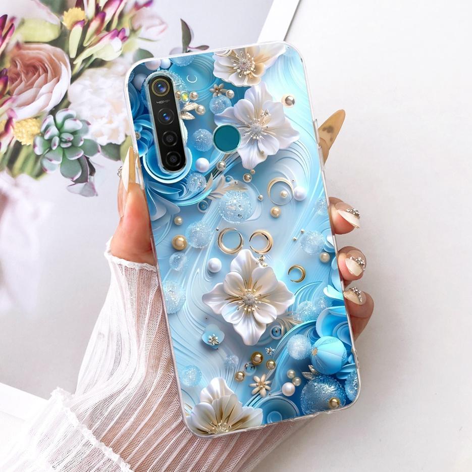 For Realme 5 Pro Case Realme 5i 5S Stylish Butterfly Tree Painted Cover Soft Slim Phone Case For Realme 5S 5i Realme5 Pro Fundas