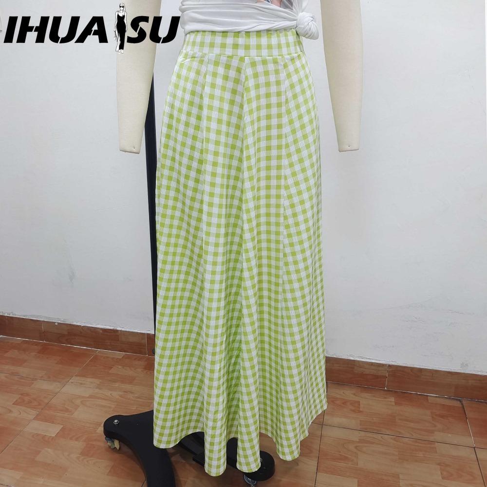

IHUASU Женская Модная Повседневная Летняя Весенняя Юбка XXL зелёный