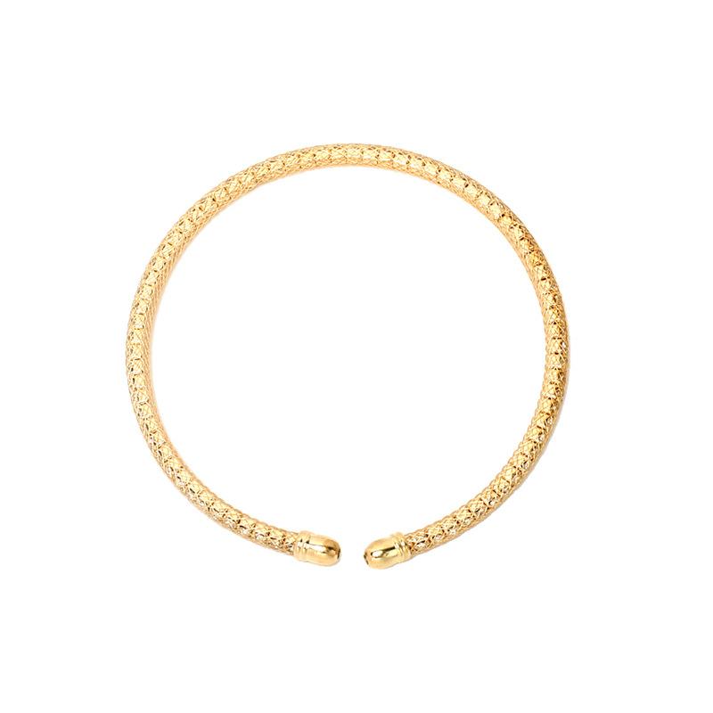 Новые Аксессуары Геометрический Простой Круглый Открытый Медный Браслет, Модный Темперамент Нишевый Дизайн Круглые Украшения