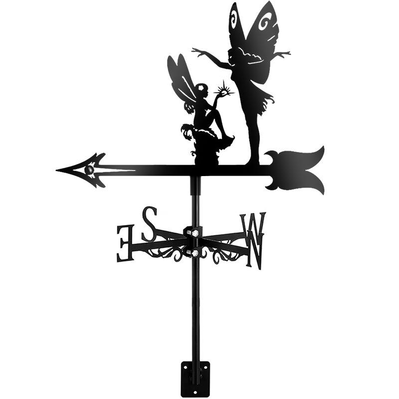 Outdoor Garden Iron Art Weather Vane Ornament - Cross-Country Craft