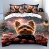 Romantic Dog Rose Set Multiple sizes kid's and adults' bedroom Exquisite 3PC bedding set, gift