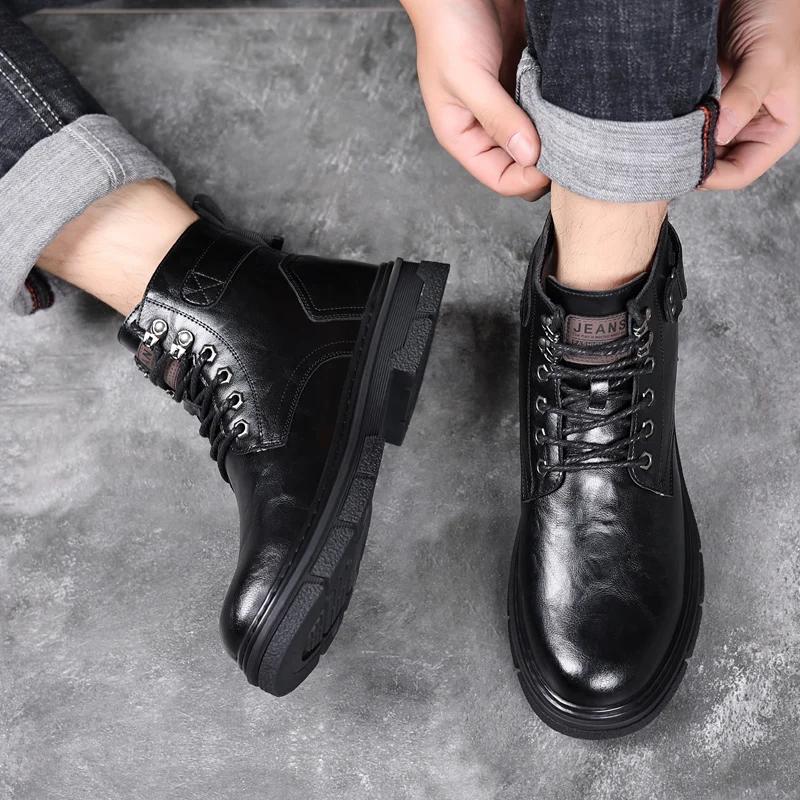 Модные повседневные кроссовки Кожаная обувь Лоферы Спорт и отдых Ботильоны Зимние ботинки — фото 7