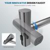 304 StainlessKitchen Faucet Pull Out Rotation Waterfall Stream Sprayer Brushed High Efficiency Cleaning Sink Steel Tap Accessory