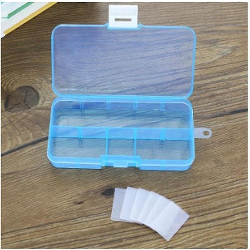 10Grid Can Split Transparent PP Plastic Storage Box Jewelry Small Components Hardware Tools Storage Organizer Closet Organizer