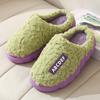 Cotton Slippers Women's Autumn New Wool Slippers Cotton Shoes Couple Velvet Warm Thick-soled Cotton Towed Slippers