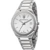 Stile Silver Metal Silver Male Quartz with Date R8853142005