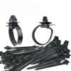10/20PCS Car Nylon Black Cable Ties Push Mount Wire Harness Fastener Cable Clamp Clips Ties Management Car Wire Organizers