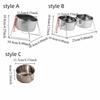 Anti-Tipping Stainless Steel Cat Bowl Fall-Resistant Sturdy Neck Protector Bowl Rust Proof with Stand High Foot Dog Feeder