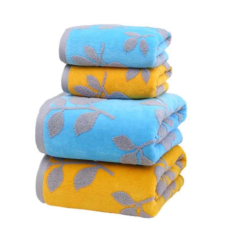 Pure Cotton Velour Bath & Beach Towel Set for Men and Women - Soft, Strong, and Highly Absorbent.