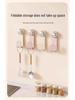 Wall-Mounted Rotating Pot Lid Organizer with Suction Cup, Punch-Free Kitchen Storage Rack for Hanging and Cutting Boards.