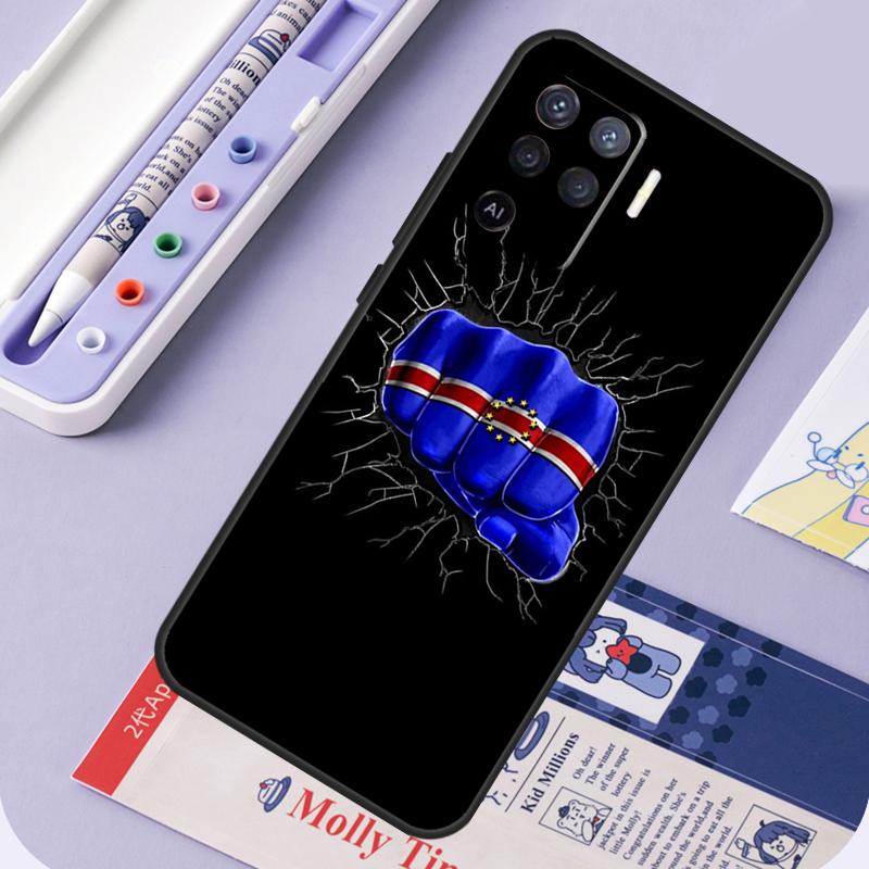 Cape Verde Flag Coat of Arms For Oppo A60 A80 A40 A94 A74 A54 A15 A18 A38 A58 A78 A98 A16 A76 A96 A57 A17 A77 A5 Pro Case