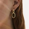 New Fashion Oval Hanging Earrings for Women Gold Color Metal Hollow Water Drop Statement Ladies Dangle Earrings New In Brincos