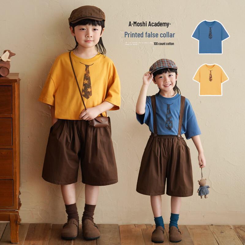 Yantajia Boys  7A Antibacterial Pure Cotton Short Sleeve T-Shirt 90