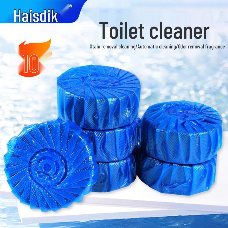 Haishidik HK-748 Blue Fragrant Automatic Toilet Cleaner Blocks 10 Tablets