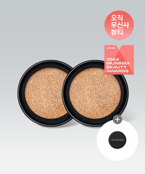 

Javin De Seoul [Набір з 2 шт.] Тональна пудра-пуф Wink Refill + 1 Пуф у подарунок NO.24 COVER NATURAL