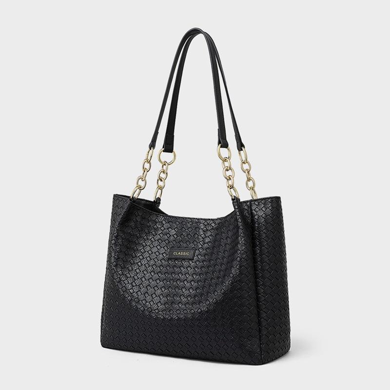 Tote bag women's new genuine leather women's bag large commuter large capacity shoulder bag braided bag