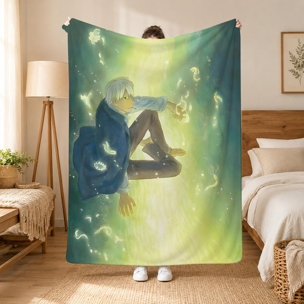 Mushishi Anime Throw 240G Flannel Blanket, Suitable For Sofas, Beds, Offices,  Exquisite Gift Blankets