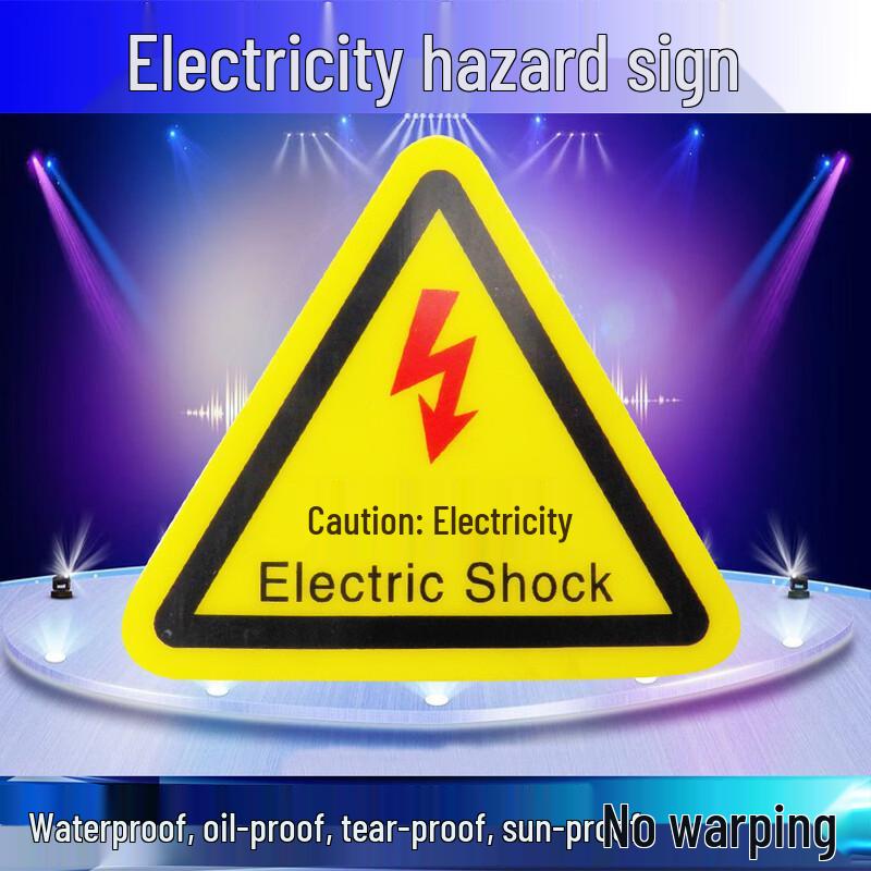 

Triangular Electrical Hazard Safety Sign 20x20 cm