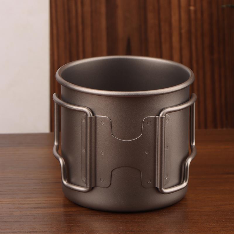 

Кемпінгова кружка Титанова чашка Туристичний посуд Пікніковий посуд Зовнішнє кухонне обладнання Подорожній посуд для приготування їжі Туризм