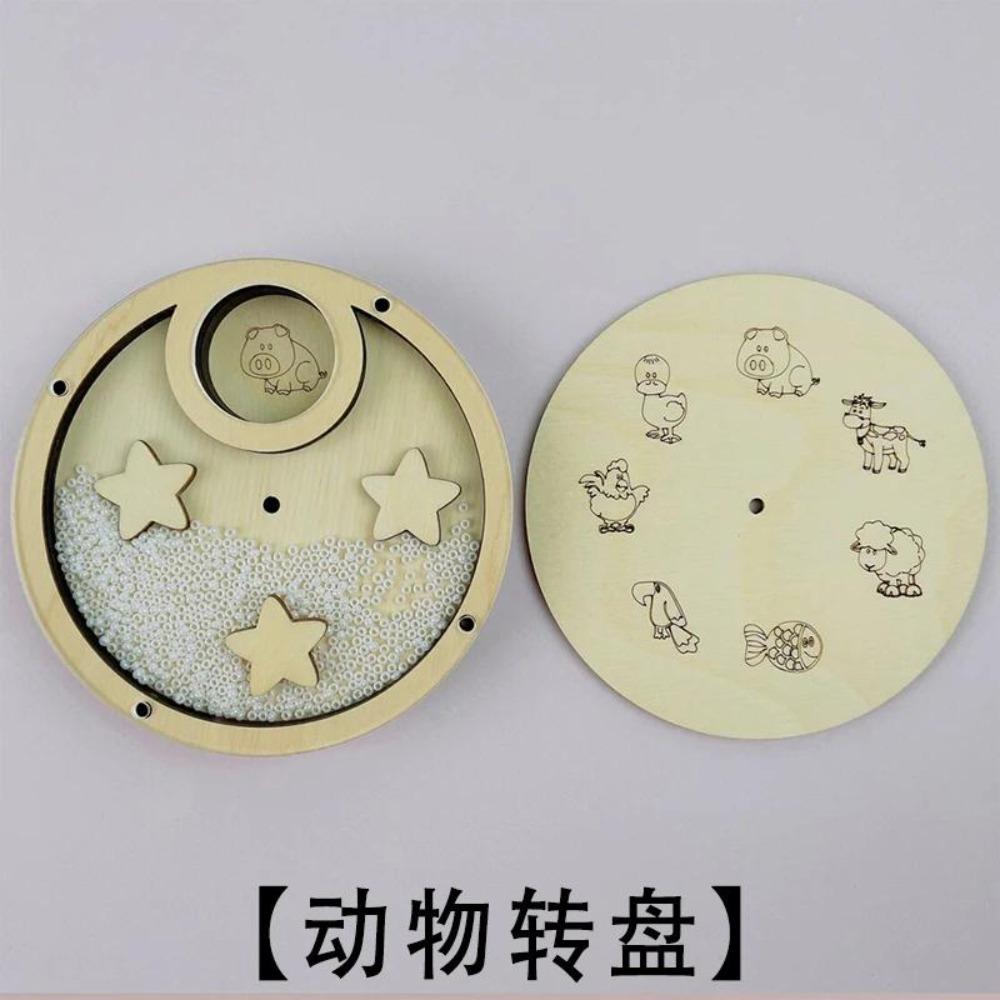 DIY Busy Board Montessori Hot  Air Dalloon Carriage Door Educational Toy Wood Chip Graphic Pairing Wooden Part For Childre Gifts