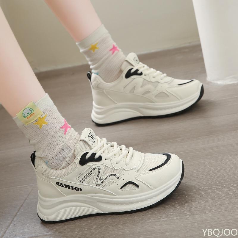 Fashion Fashionable Lightweight Women's Shoes Spring New Versatile Lace Up Thick Soled Casual Comfortable Women's Sport Shoes