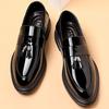 Neue Herren Quasten Loafer Mode Spitzschuh Niedriger Absatz Kleiderschuhe Luxus Lackleder Business Formelle Schuhe Männliche Hochzeitsschuhe