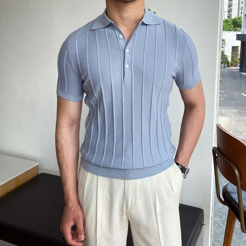 

Летние мужские модные рубашки поло с коротким рукавом и отложным воротником, умные повседневные поло, мужские пуловеры, футболки, топы 3XL