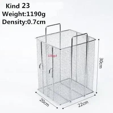 Stainless Steel Fryer Screen French Fries Frame Square Filter Net Encrypt Colander Strainers Shaped Frying Fried Mesh Basket