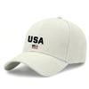 Patriotic Baseball Cap - 2026 USA Flag Print Polyester Adjustable Unisex Casual Outdoor Sports Vintage Washed Cap