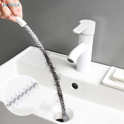 Long Pipe Dredging Brush Bathroom Hair Sewer Sink Cleaning Brush Flexible Drain Cleaner Clog Plug Hole Remover Tool