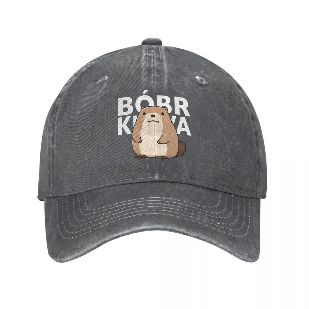 Classic Cute Poland Beaver Bober Meme Baseball Cap for Men Women Cotton Polish Bobr Kurwa Trucker Hat Golf Adjustable Fit Caps