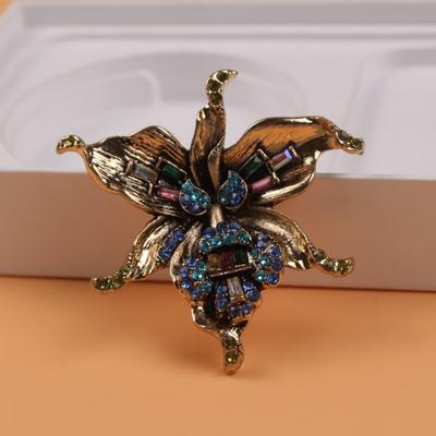 Spilla Corsage Orchidea Medievale Retro Spilla Pin Spilla Industria Pesante Accessori Nicchia Francesi Eleganti